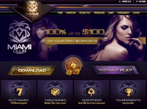 Miami Club Casino Main Page