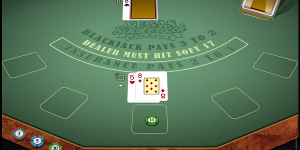 Vegas Single Deck Blackjack Gold MCPcom Microgaming2
