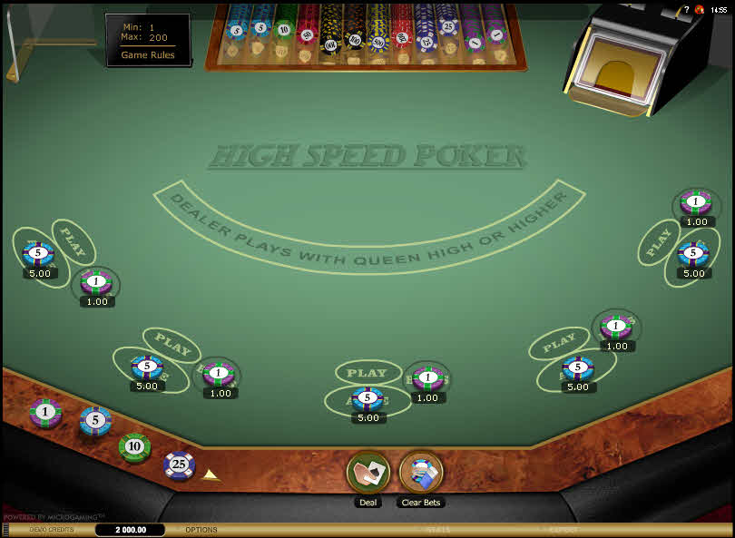 High Speed Poker MCPcom Microgaming