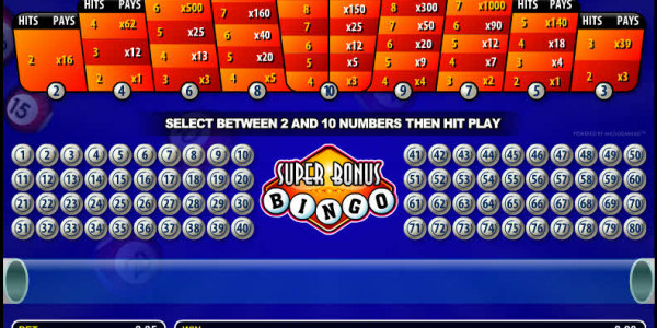 Super Bonus Bingo MCPcom Microgaming