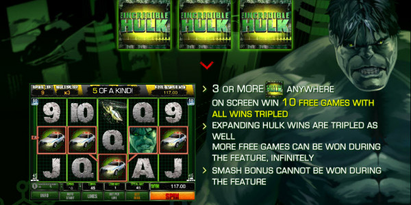 The Incredible Hulk – 50 Lines MCPcom Playtech pay2