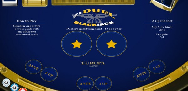 21 Duel Blackjack Multihand MCPcom Playtech