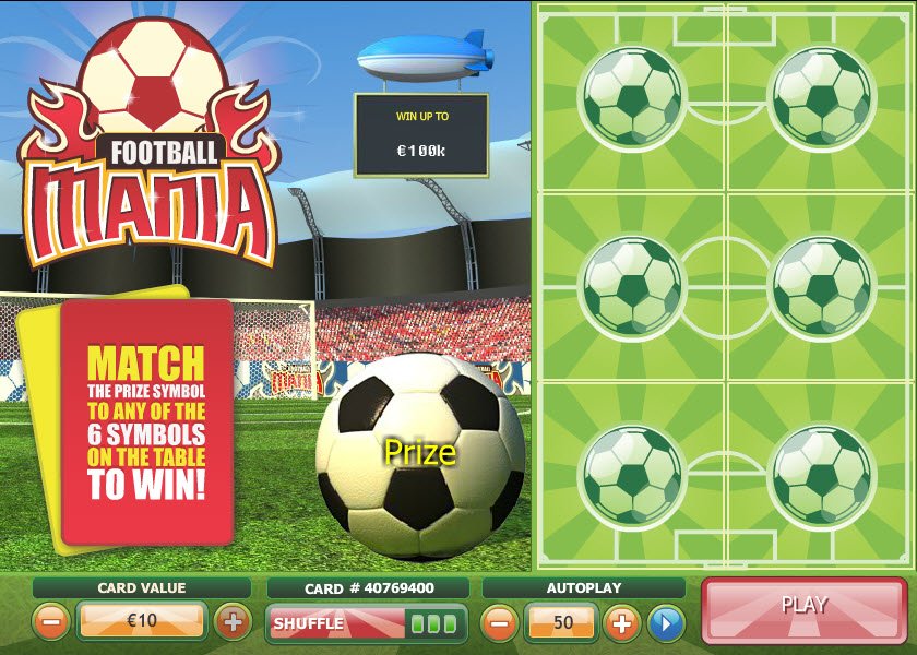 Football Mania Scratch MCPcom Playtech