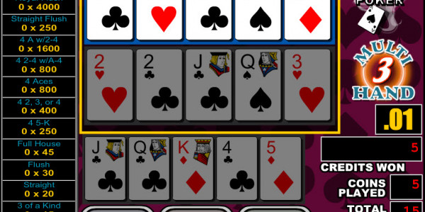 Double Double Bonus Poker 3 Hands MCPcom RTG3