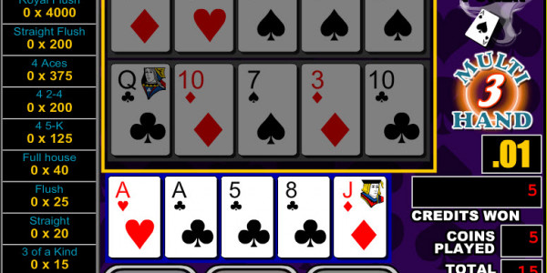 Bonus Poker 3 Hands MCPcom RTG3