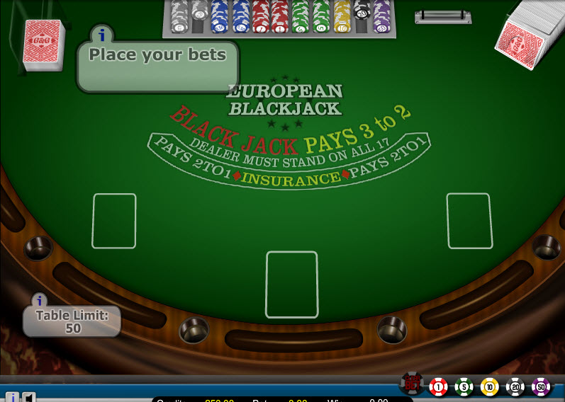 European Blackjack MCPcom Gaming and Gambling