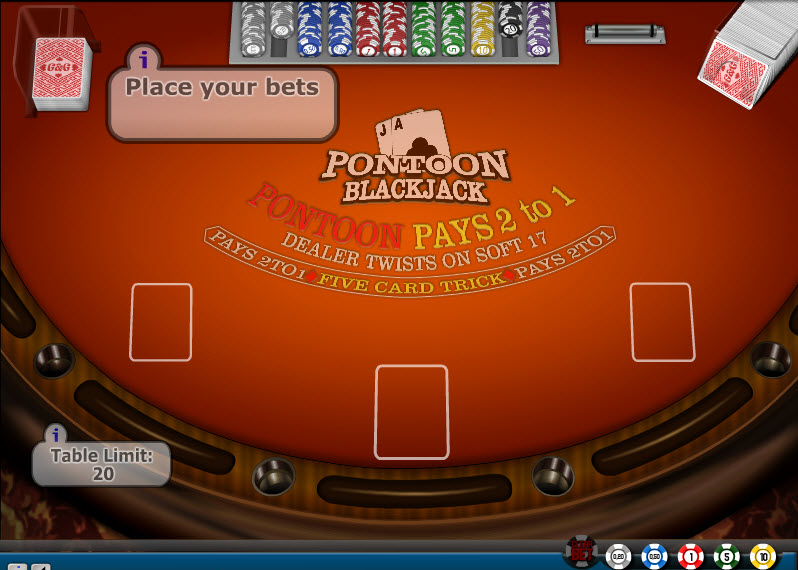 Pontoon – Low Stakes MCPcom Gaming and Gambling