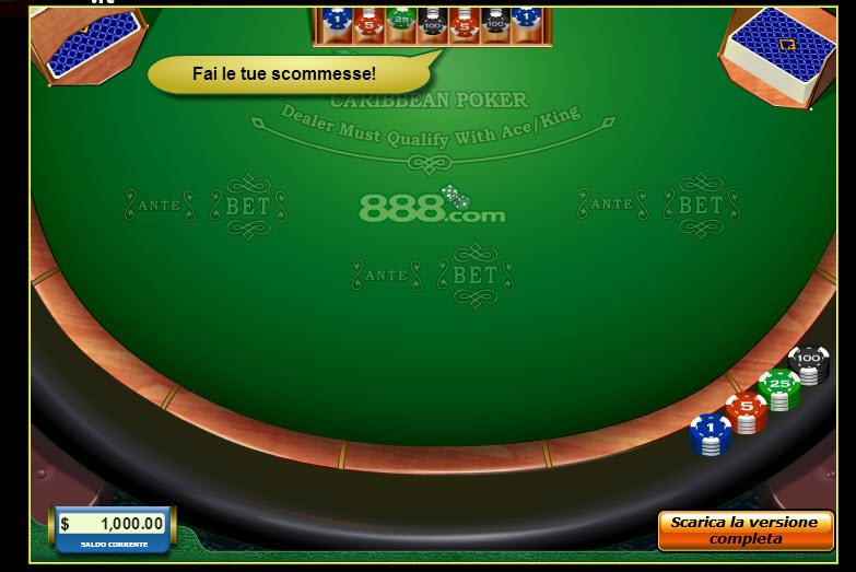 Caribbean Poker MCPcom 888 Holdings