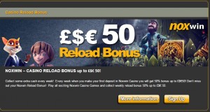 Noxwin Casino MCPcom bonus reload