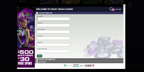 Crazy Vegas Casino MCPcom join