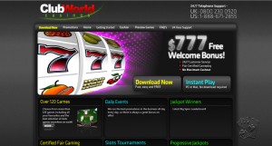 Club World Casino MCPcom home