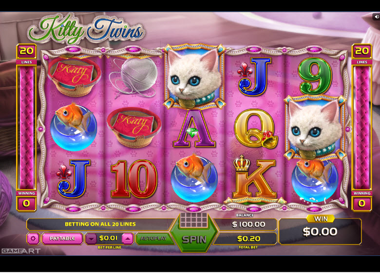 Kitty Twins Video Slots by GaKitty Twins Video Slots by GameArt MCPcommeArt MCPcom