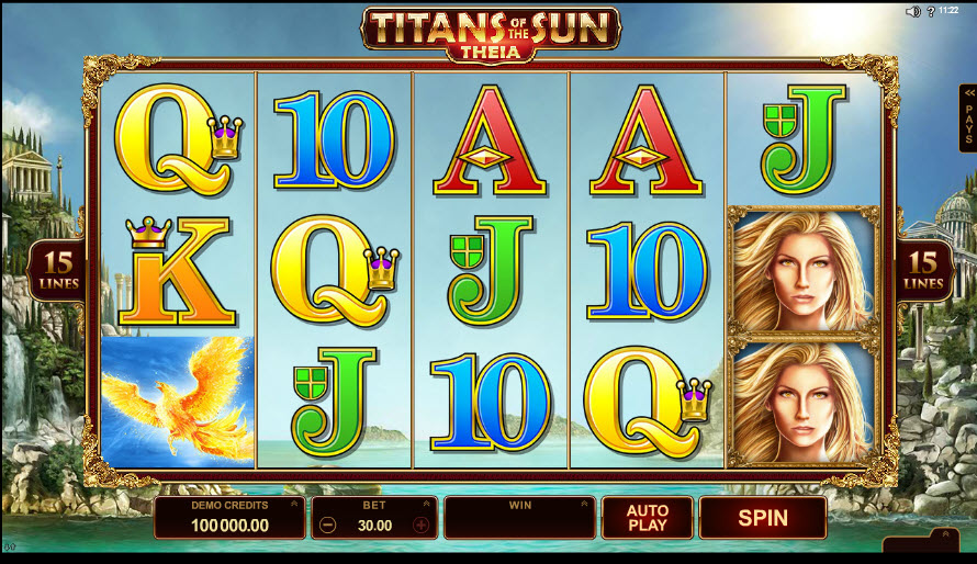 Titans of the Sun - Theia Video slots by Microgaming MCPcom