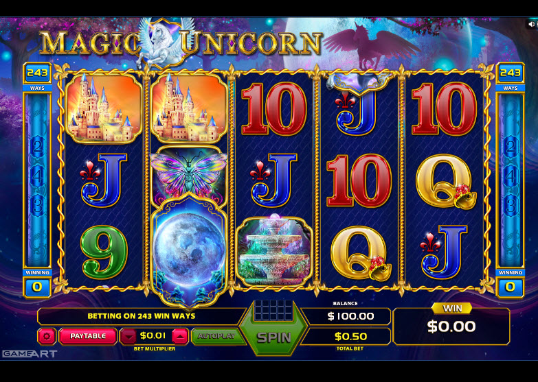 Magic Unicorn Video Slots by GameArt MCPcom