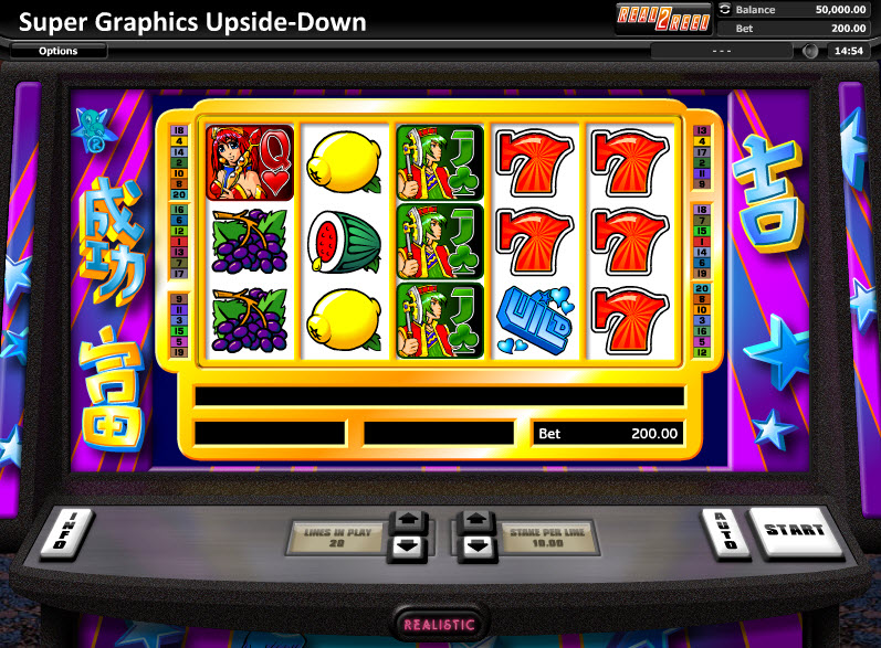 Super Graphics Upside Down Video Slots by Realistic Games MCPcom