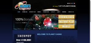 Planet Casino MCPcom home