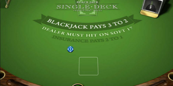 Single Deck Blackjack MCPcom NetEnt