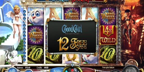 Good Girl Bad Girl mcp paytable free spins won from futured game
