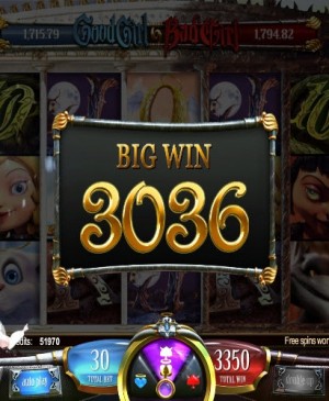 Good Girl Bad Girl mcp mega win on free spins