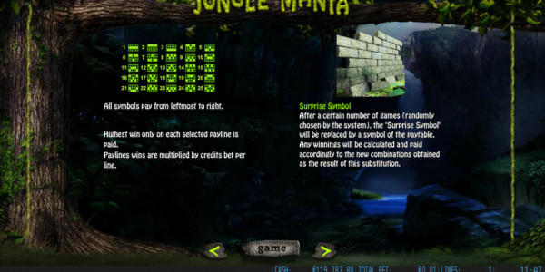 Jungle mania mcp paytable3